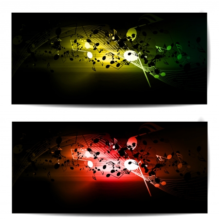 abstract musical background with notesのイラスト素材