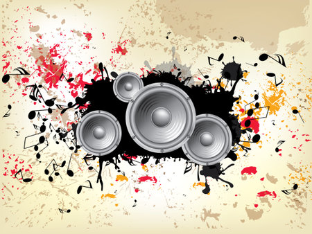 grunge musical background themeのイラスト素材