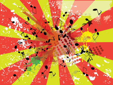 music grunge posterのイラスト素材