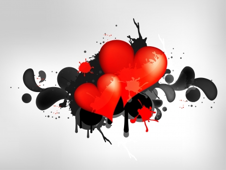 Grunge abstract background with heartのイラスト素材