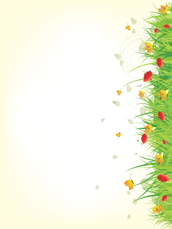 Green spring summer grassのイラスト素材