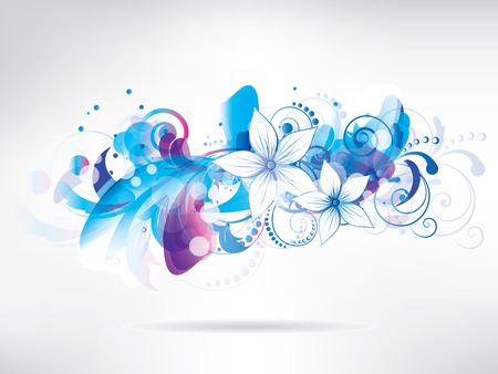 Floral abstract background with flowersのイラスト素材