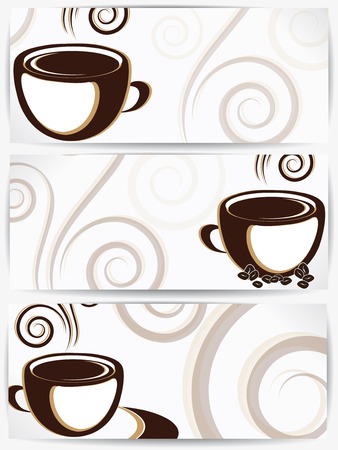 Cup of coffee or tea with floral design elementsのイラスト素材