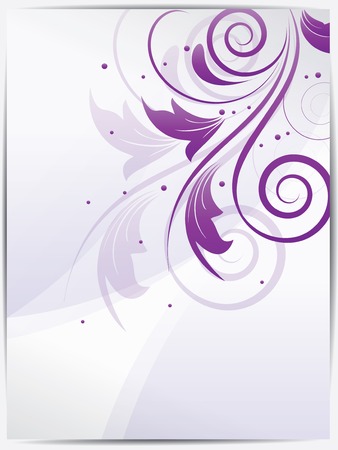 Abstract floral background for design with swirlsのイラスト素材