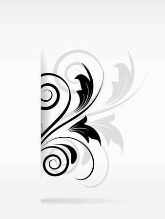 Abstract floral background with swirlsのイラスト素材
