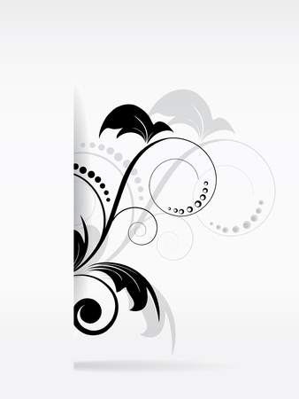 Abstract floral background with swirlsのイラスト素材