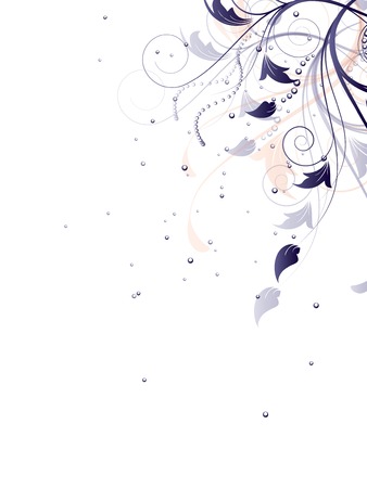 Card with ornamental background with floral elementsのイラスト素材