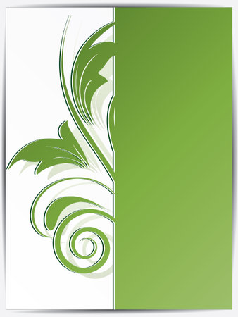Floral frame with swirls and place for textのイラスト素材