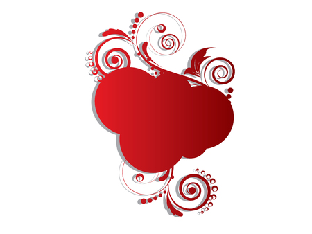 Floral frame with swirls and place for textのイラスト素材