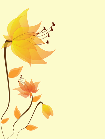 Floral background with flowersのイラスト素材
