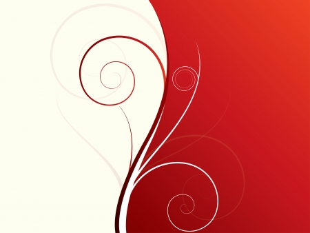 Abstract background with wave and floral elementsのイラスト素材