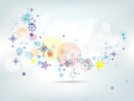 Elegant Christmas abstract background with snowflakesのイラスト素材