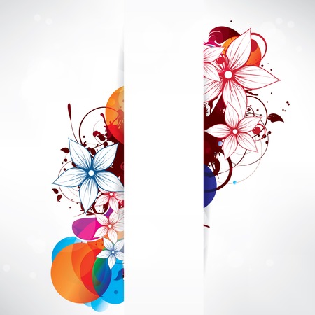 Abstract background with floral elementsのイラスト素材