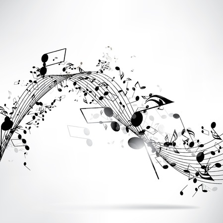 abstract musical background with notesのイラスト素材