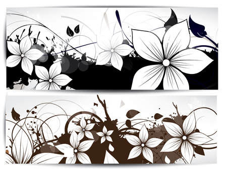 vector floral design elementのイラスト素材