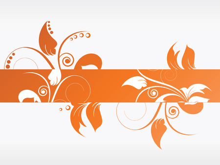 Floral frame with swirls and place for textのイラスト素材