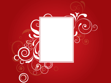 Floral frame with swirls and place for textのイラスト素材