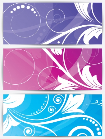 Set of abstract cards with flowers and floral elementsのイラスト素材