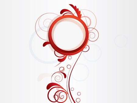 Floral frame with swirls and place for textのイラスト素材