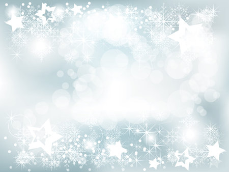 Elegant Christmas abstract background with snowflakesのイラスト素材