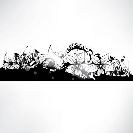 Abstract background with floral elementsのイラスト素材