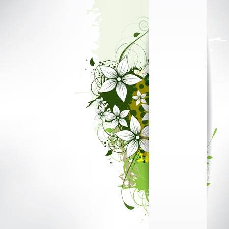 Abstract background with floral elementsのイラスト素材