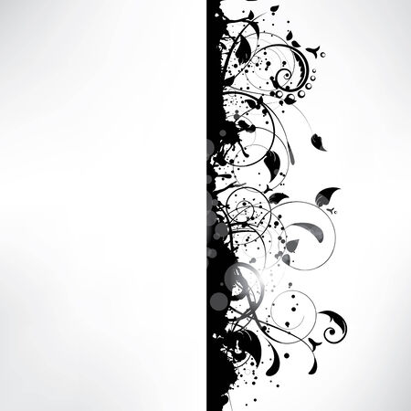 Abstract background with floral elementsのイラスト素材