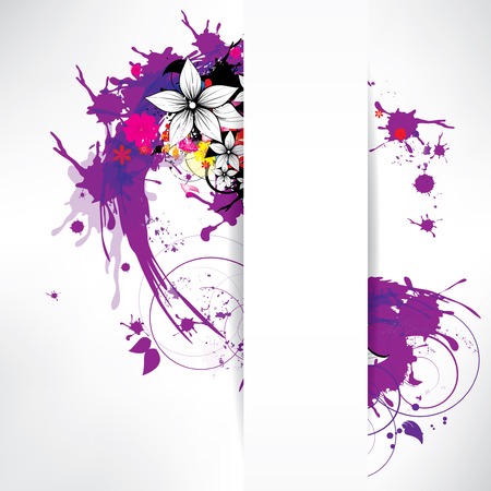Abstract background with floral elementsのイラスト素材