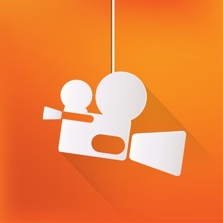 Videocamera web icon, flat designのイラスト素材
