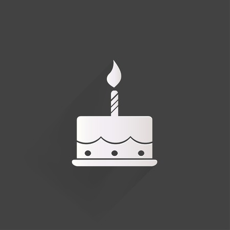 Birthday cake web iconのイラスト素材