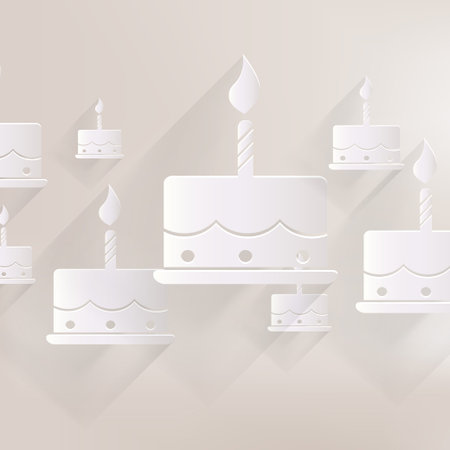 Birthday cake web iconのイラスト素材