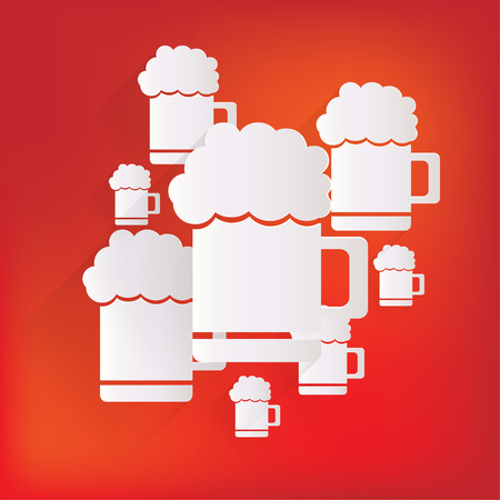 Glass of beer web iconのイラスト素材