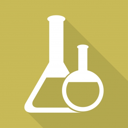 Medical flack, chemical eequipment web iconのイラスト素材
