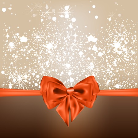 Abstract Christmas background with bowのイラスト素材