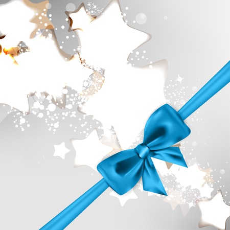 Abstract Christmas background with bowのイラスト素材