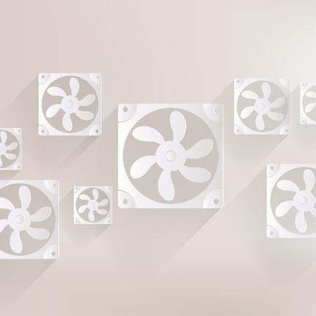 Computer cooling fan iconのイラスト素材