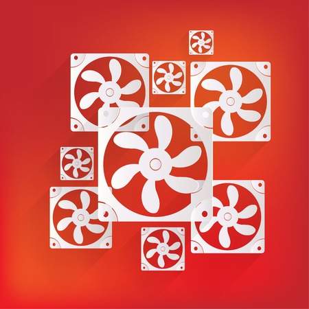 Computer cooling fan iconのイラスト素材