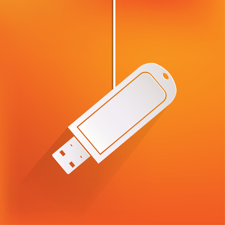 Usb flash drive web iconのイラスト素材