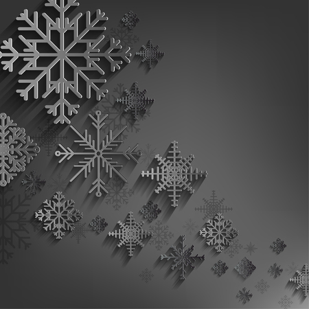 Abstract christmas background with snowflakesのイラスト素材