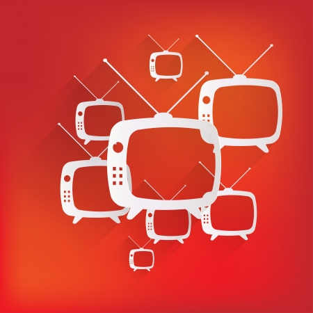 Retro tv iconのイラスト素材