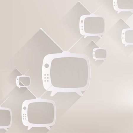 Retro tv iconのイラスト素材