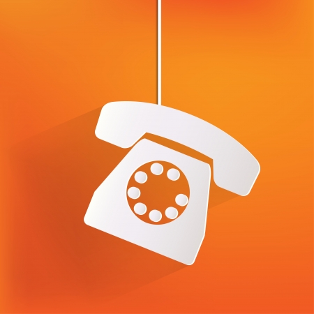 Retro telephone web iconのイラスト素材