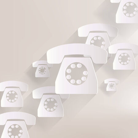 Retro telephone web iconのイラスト素材