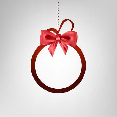 Abstract christmas background with bowのイラスト素材