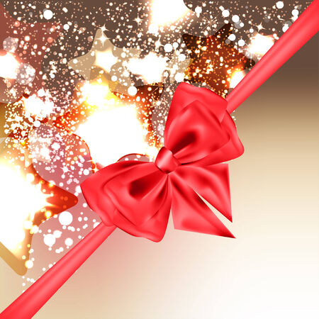 Abstract christmas background with bowのイラスト素材