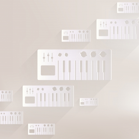 digital piano synthesizer iconのイラスト素材