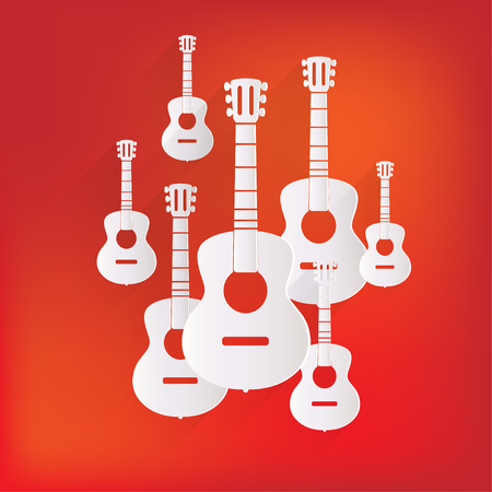 Guitar icon. Music backgrondのイラスト素材