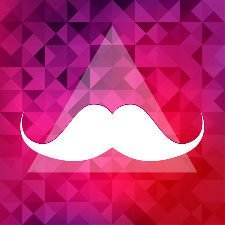 Hipster moustaches icon.Triangle background.のイラスト素材