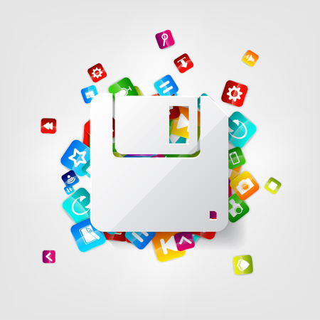 Application button.Social media.Cloud computing.のイラスト素材