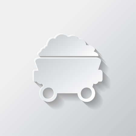 Mining coal cart iconのイラスト素材